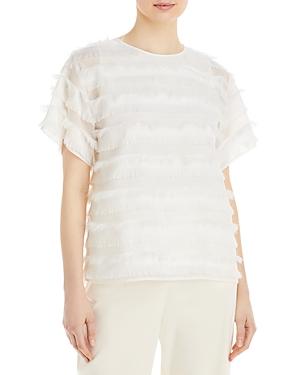 Boss Ifresa Fringe Stripe Top