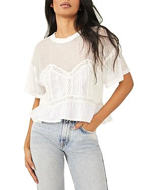 Free People Fall In Love Mixed Media Tee