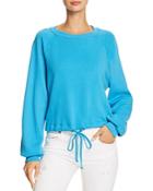 Pam & Gela Cropped Drawstring Sweatshirt - 100% Exclusive