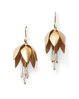 Annette Ferdinandsen Design 14k Gold Crown Imperial Earrings With Pearl Accents