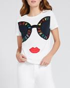 Alice + Olivia Rylyn Embroidered Stace Face Tee