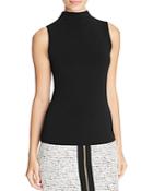 T Tahari Zoya Sleeveless Mock Neck Top