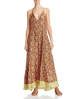 Rebecca Taylor Moonlight Floral Print Silk Maxi Dress