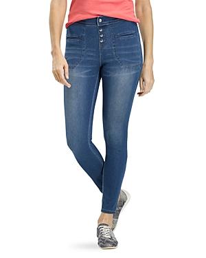 Hue On The Fly Denim High Rise Leggings In Medium Wash