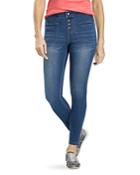 Hue On The Fly Denim High Rise Leggings In Medium Wash