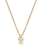 Zoe Chicco 14k Yellow Gold Princess, Baguette And Round Diamond Necklace, 16