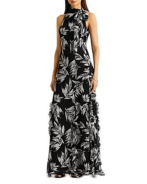 Lauren Ralph Lauren Botanical Print Georgette Gown