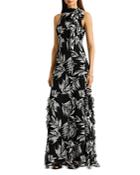 Lauren Ralph Lauren Botanical Print Georgette Gown