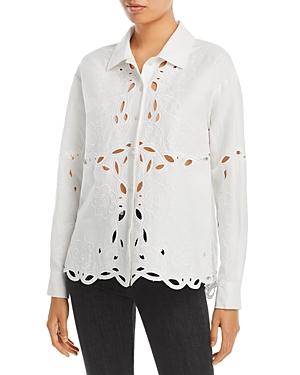 Derek Lam 10 Crosby Brielle Eyelet Embroidered Blouse