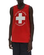 Helmut Lang Lifeguard Cotton Logo Graphic Tank