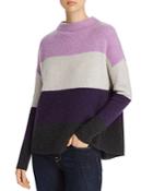 C By Bloomingdale's Mockneck Bold Stripe Cashmere Sweater - 100% Exclusive
