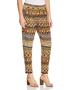Matty M Patterned Pleat Front Pants - Compare At $58
