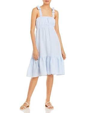 Aqua Cotton Gingham Midi Dress - 100% Exclusive