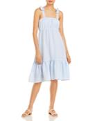 Aqua Cotton Gingham Midi Dress - 100% Exclusive