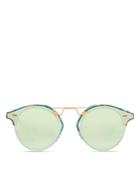 Krewe Stl Ii Nylon 24k Mirrored Round Sunglasses, 63mm