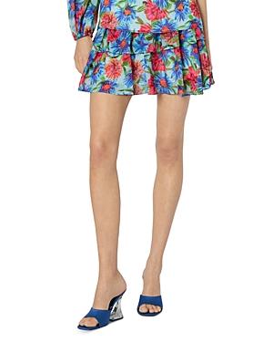 Milly Wyatt Paint Floral Mini Skirt