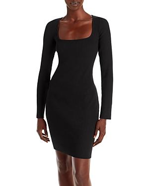 Vince Long Sleeve Square Neck Mini Dress