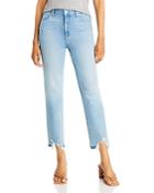 Paige Sarah High Rise Ankle Straight Jeans In Cianna Destroyed Hem