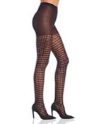Hue Sheer Houndstooth Control Top Tights