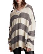 Allsaints Lou Metallic Striped Sweater