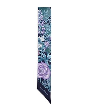 Salvatore Ferragamo Giardino Silk Skinny Scarf