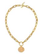 Maison Irem 18k Gold Elijah Coin Pendant Necklace, 16-18