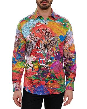 Robert Graham Garden Glory Classic Fit Psychedelic Print Shirt