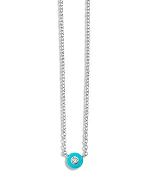 Ippolita Sterling Silver Carnevale Stardust Diamond & Ceramic Solitaire Station Pendant Necklace, 16-18