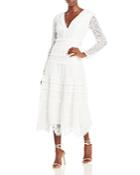Tadashi Shoji V Neck Lace Dress