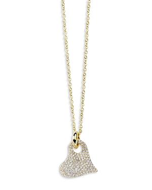 Ippolita 18k Yellow Gold Stardust Diamond Pave Heart Pendant Necklace, 16-18