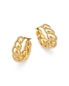 Bloomingdale's Twist Medium Hoop Earrings In 14k Yellow Gold - 100% Exclusive
