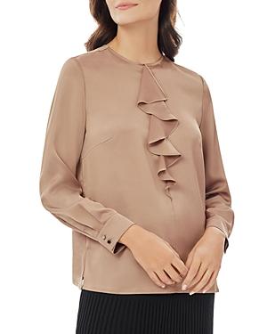 Misook Ruffled Front Top