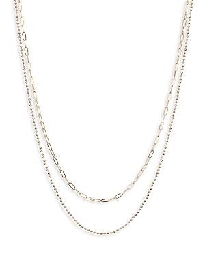 Luv Aj Double Chain Layered Necklace, 16-18