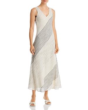 Dkny Diagonal Mixed Stripe Maxi Dress