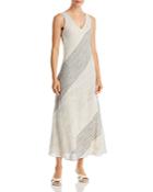 Dkny Diagonal Mixed Stripe Maxi Dress