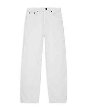 The Kooples High Rise Straight Leg Jeans In White