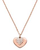Michael Kors Pave Heart Duo Pendant Necklace, 16
