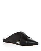 1.state Women's Rime Leather Pointed Toe Mules