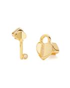 Kate Spade New York Lock Mismatched Pave Stud Earrings