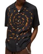 Allsaints Fire Eye Short Sleeve Button Down Shirt