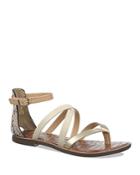 Sam Edelman Flat Strappy Thong Sandals - Gilroy Metallic