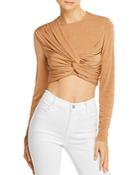 Significant Other Sabine Twist-front Crop Top