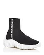 Miu Miu Women's Stretch Knit High Top Sneakers