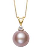 Bloomingdale's Pink Cultured Freshwater Pearl & Diamond Pendant Necklace, 18 - 100% Exclusive