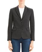 Theory Carissa Houndstooth Two-button Blazer