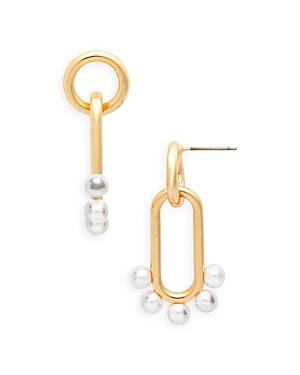 Aqua Embellished Oval Earrings - 100% Exclusive