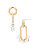 Aqua Embellished Oval Earrings - 100% Exclusive