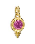 Temple St. Clair 18k Yellow Gold Classic Pink Tourmaline & Diamond Pendant