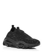 Kurt Geiger London Women's Lettie Crystal Knit Platform Sneakers