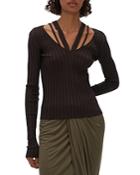 Helmut Lang Strappy Ribbed Knit Top